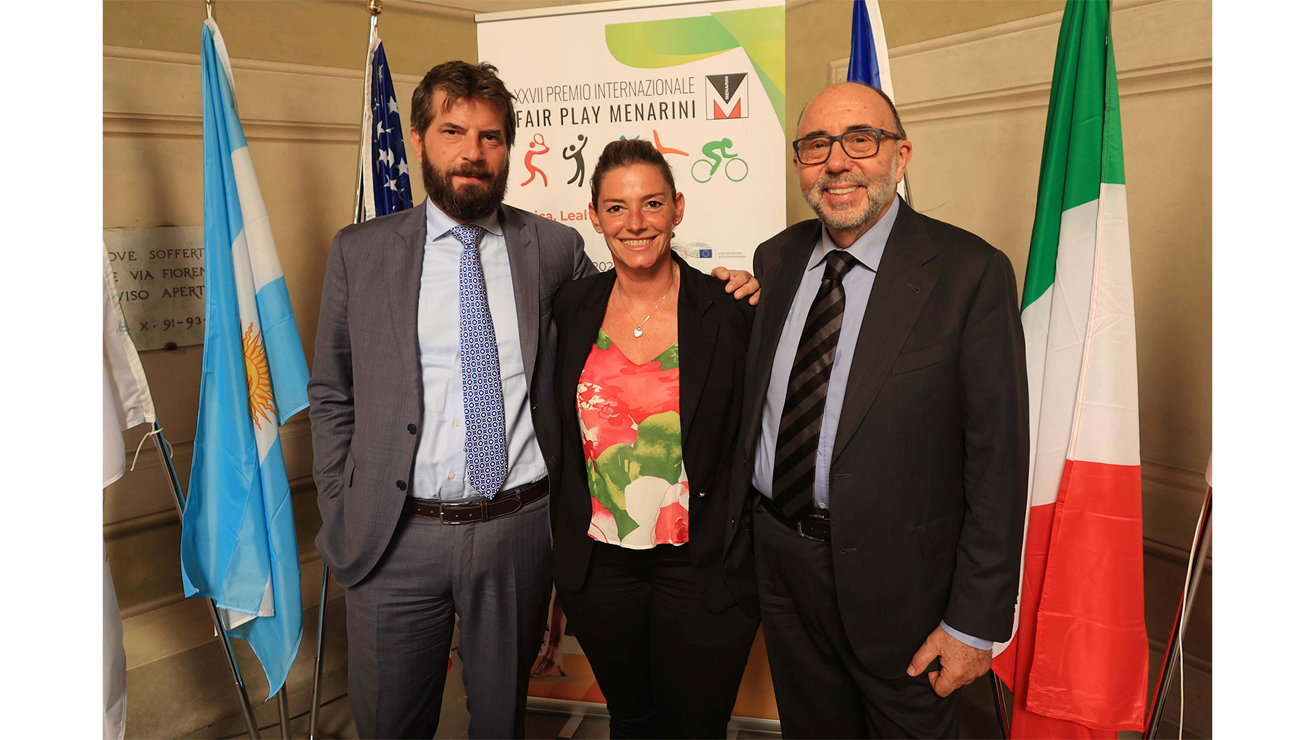 Ennio Troiano, Valeria Speroni Cardi and Antonello Biscini, Board Members of the Fair Play Menarini Foundation