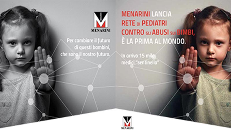 Paediatric Child-Protection Network Menarini in Ancona with its “Stop Child Abuse” campaign