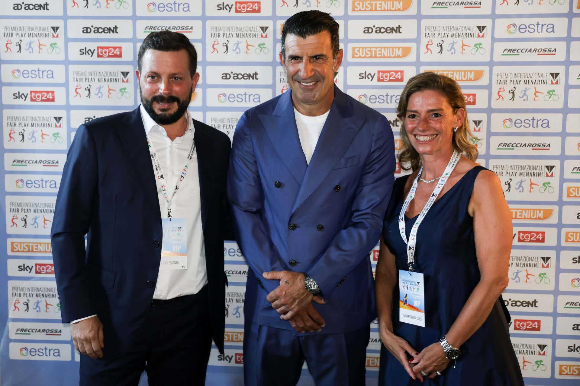 Filippo Paganelli, Luis Figo, Valeria Speroni Cardi