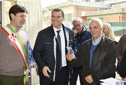 The Mayor of Florence, Dario Nardella, and Alberto Giovanni Aleotti