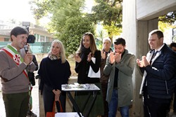 The Mayor of Florence Nardella, Lucia Aleotti,Chairman of Menarini, Florence Town Counsellor for Housing Funaro, Luca Talluri Chairman Casa Spa